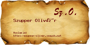 Szupper Olivér névjegykártya