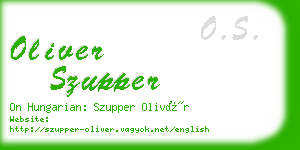 oliver szupper business card